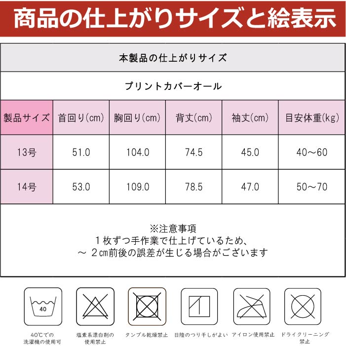 co2434 製品サイズ表